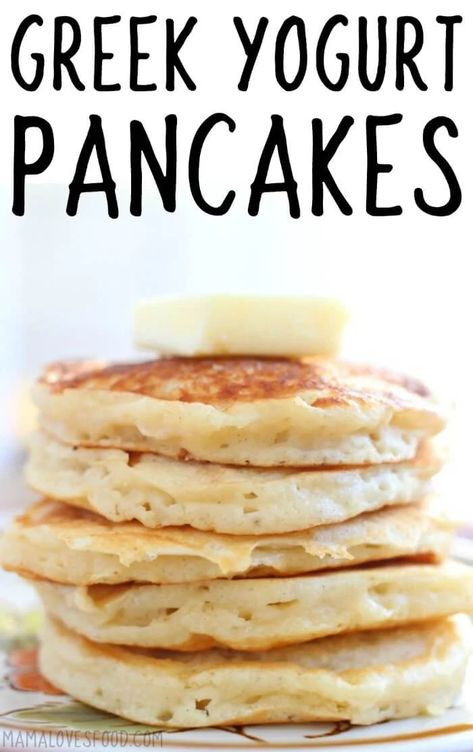 Baked Pumpkin Oatmeal, Yummy Pancake Recipe, Make Greek Yogurt, Greek Yogurt Pancakes, Savory Cakes, Yogurt Pancakes, Best Pancake Recipe, Full Fat Yogurt, Greek Yogurt Recipes