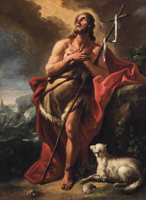 Christian Mythology, Saint John The Baptist, Traditional Catholicism, St John The Baptist, St John Paul Ii, Catholic Images, Religious Paintings, Religious Images, Biblical Art