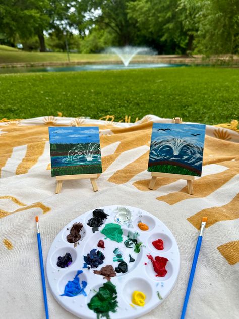 Canvas painting kit , mini canvas painting kit, picnic date, date ideas, picnic ideas , friendships, couple date ideas , gifts , amazon gifts , couple gift ideas , friend gifts Canvas Picnic Date, Friendship Picnic Ideas, Cute Painting Date Ideas, Picnic Date Painting, Artistic Date Ideas, Date Plans Ideas, Canvas Date Ideas, Couple Painting Date Ideas, Friendship Dates Ideas