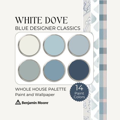 White House Green Shutters Door Color, Santorini Blue Benjamin Moore Bedroom, Greenhow Blue Benjamin Moore, Creamy Blue Paint Colors, Paint Colors For Dining Room Walls, Benjamin Moore Light Blue Paint Colors, Blue Blanc Decoration, Santorini Blue Benjamin Moore, Yarmouth Blue Benjamin Moore