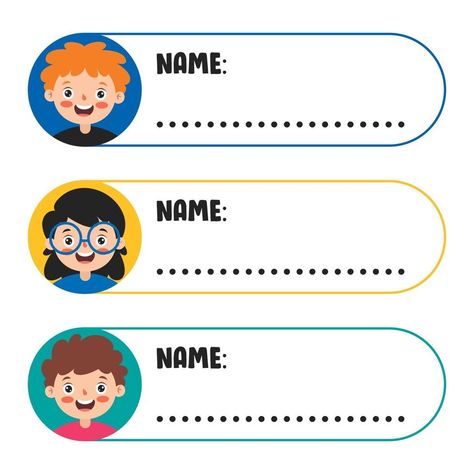 Name Tags For School, Kindergarten Name Tags, Kindergarten Names, Student Name Tags, Name Tag For School, Nametags For Kids, Desk Name Tags, Printable Tags Template, Name Tag Templates