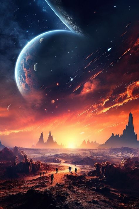 Planet Surface, Space Landscape, New Planet, Biblical Paintings, Imaginary World, Space Aesthetic, Time Space, Space Wallpaper, Space Artwork