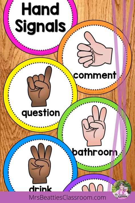 Classroom Hand Signals, Class Rules Poster, 21st Century Classroom, Classroom Rules Poster, Classroom Charts, Rules For Kids, Teacher Freebies, Class Rules, Preschool Classroom Decor