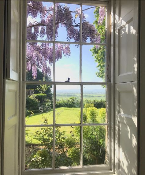 via elevengables instagram Victoria Magazine, Window View, Through The Window, Open Window, English Countryside, Pretty Places, Wisteria, House Inspo, Country Life