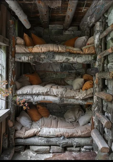 Triple Bunk Beds, Country Photography, Triple Bunk, Survival Shelter, Dream Room Inspiration, Cabins In The Woods, Dream House Decor, Cool Rooms, Survival Skills