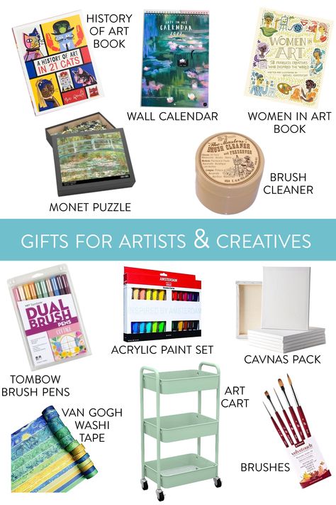 Gifts For Drawing Artists, Gift For An Artist, Artist Christmas Gift Ideas, Art Gifts For Artists, Artist Wishlist, Artistic Gift Ideas, Artist Gift Ideas, Job Drawing, Presents For Artists