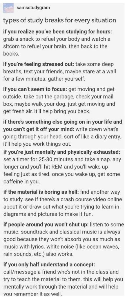 Things To Do During A Study Break, Types Of Studying, What To Do On A Study Break, Types Of Study Breaks, Study To Break Ratio, Study Breaks Ideas, Study Break Ideas Things To Do, Study Break Time, Things To Do On Study Breaks