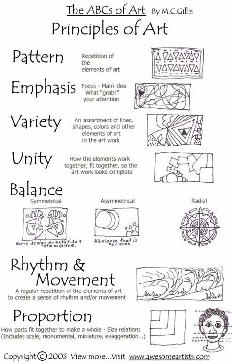 Art With Mr. E: Would the Real Principles of Design Please Step Forward?!!!?! Art Handouts, Art Theory, Art Basics, Elements And Principles, Art Worksheets, Principles Of Art, Art Curriculum, Principles Of Design, Homeschool Art