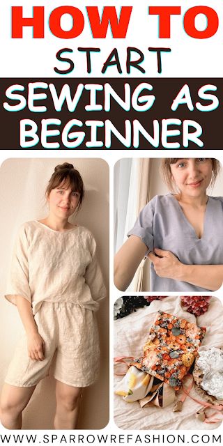 How to Sew Own Clothes for Beginners - Free Sewing Patterns - Sparrow Refashion: A Blog for Sewing Lovers and DIY Enthusiasts Sewing Garments For Beginners, Understanding Sewing Patterns, Alterations For Beginners, Diy Clothes Beginner, How To Sew For Beginners Step By Step, How To Make Your Own Sewing Patterns, Cloth Sewing Ideas, Intro To Sewing, Sewing Guide For Beginners