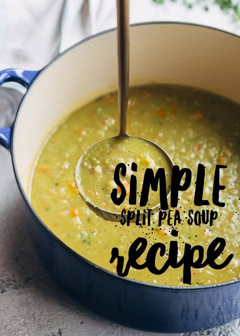 Easy Split Pea Soup Crock Pot, Quick And Easy Split Pea Soup, Copycat Habitant Pea Soup, Turkey Split Pea Soup, Easy Pea Soup Recipe, Pea Soup With Frozen Peas, Pee Soup Recipes, Canned Split Pea Soup, Creamy Split Pea Soup