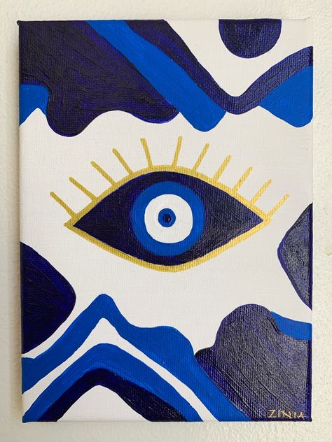 Evil Eye Drawing, Evil Eye Painting, Wallpaper Colourful, Evil Eye Art, Art Galleries Design, Friend Painting, Color Drawing Art, Art Painting Tools, Diy Abstract Canvas Art