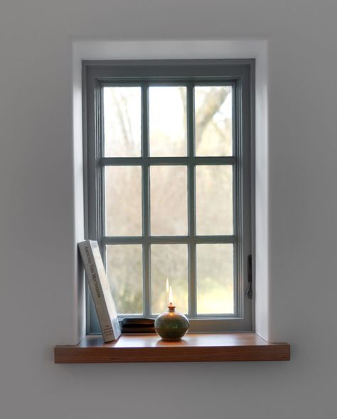 Simplicity - Fine Homebuilding Thick Window Trim, Window Sills And Trim, Large Window Sill Ideas, Window Board Ideas, Butcher Block Window Sill, Sheetrock Wrapped Windows, Recessed Window Ideas, Window Sills Ideas, Windows Without Sills