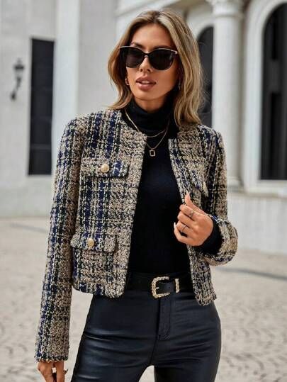 Tweed Coat Outfit, Tweed Outfit Women, Tweed Blazer Outfit, Tweed Jacket Outfit, Tweed Fashion, Tweed Overcoat, Tweed Outfit, Jacket Outfit Women, Womens Tweed