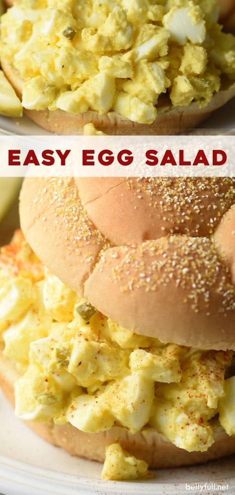 Egg Salad Sandwich For One, Egg Salad Sandwiches For A Crowd, Egg Salad For A Crowd, Gluten Free Egg Salad Recipe, Egg Salad Roll Ups, Quick Egg Salad, Best Egg Salad Recipe Easy, Egg Salad With Miracle Whip, Egg Salad Without Mustard