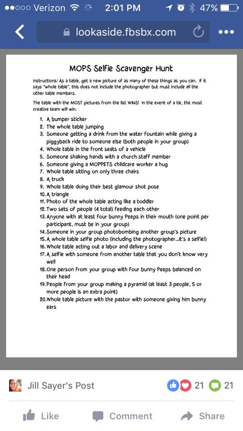 MOPS Selfie Scavenger Hunt Mops Theme We Go Together, Mothers Of Preschoolers Mops, Mops Meeting Ideas, Mops Say Yes Theme, Mops Theme, Picture Scavenger Hunts, Fire Crafts, Moms' Night Out, Free Indeed