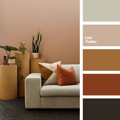 Color Palette #4319 Mustard Living Rooms, Brown Walls Living Room, Light Gray Couch, In Color Balance, Living Room Color Combination, Room Color Combination, Wall Color Combination, Color Palette Living Room, Bedroom Color Combination