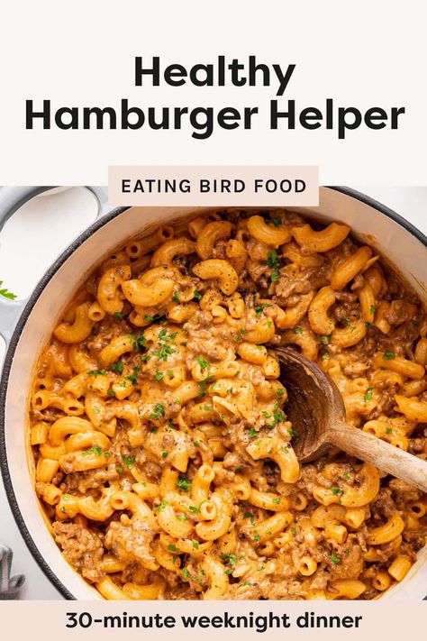 Healthy Hamburger Helper Ground Beef Meal Ideas Healthy, Healthy Hamburger Pasta, Whole 30 Hamburger Helper, Paleo Hamburger Helper, Hamburger Helper Homemade With Veggies, Easy Work Dinner Ideas, Hamburger Helper Freezer Meal, Healthy Cheeseburger Macaroni, Dinner Ideas Ground Beef Healthy