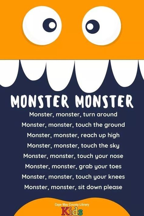 Monster Monster Rhyme Growth Mindset Books, Mindset Books, Circle Time Songs, Kindergarten Songs, Classroom Songs, Songs For Toddlers, Halloween Songs, Preschool Fall, School Songs