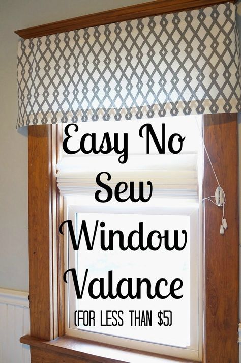 No Sew Valance, Window Valance Diy, Diy Valance, Valance Patterns, Kitchen Window Valances, Diy Window Treatments, Curtains And Blinds, No Sew Curtains, Tent Trailer