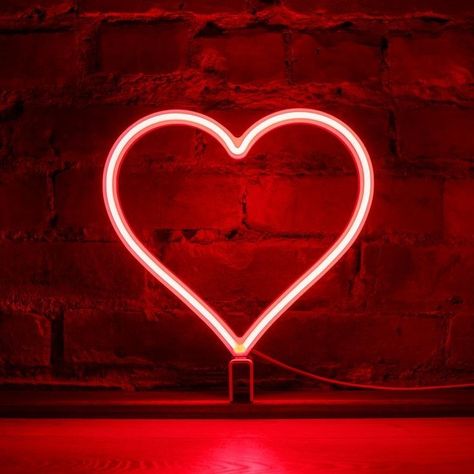 Led Heart, Neon Hearts, Neon Heart Light, Neon Heart, Unique Pictures, Red Neon, Red Led Lights, Heart Lights, Valentines Wallpaper