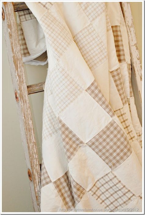 Plaid Quilts, Neutral Baby Quilt, Low Volume Quilt, Neutral Quilt, Quilts Vintage, Farmhouse Quilts, Tie Quilt, Wedding Quilt, Plaid Quilt