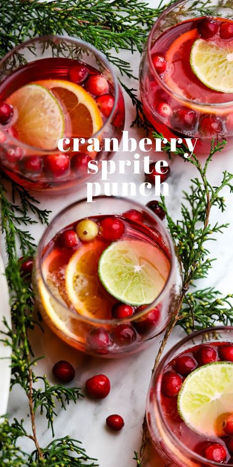 This holiday punch is one everyone can enjoy! From the kids to the adults, everyone will love this Cranberry Sprite Punch. Head to the blog to get this holiday drink recipe. We also shared how you can turn this non-alcoholic holiday punch into a holiday cocktail. Cranberry Sprite Punch, Sprite Punch, Cranberry Sprite, Non Alcoholic Christmas Punch, Christmas Drinks Nonalcoholic, Cranberry Mocktail, Recipe For A Crowd, Holiday Mocktail, Christmas Mocktails