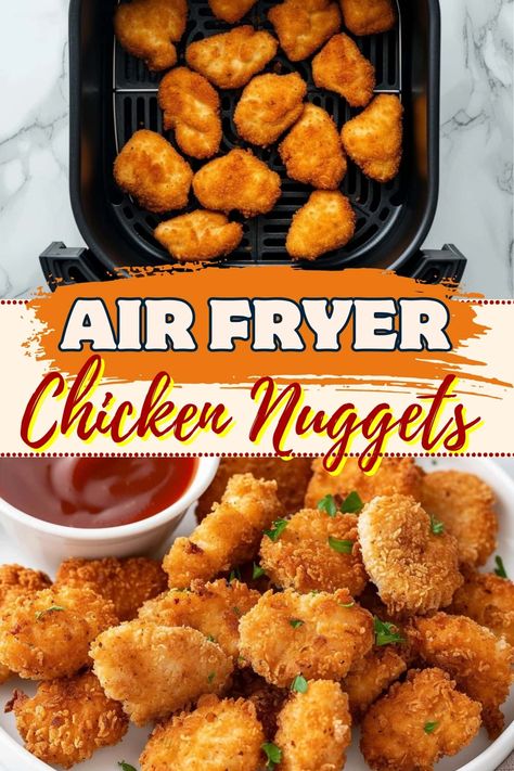 These homemade air fryer chicken nuggets are so much better than store-bought! With this easy recipe, you have a meal you can feel good about feeding your family. Homemade Chicken Nuggets Air Fryer, Air Fryer Chicken Nuggets Homemade, Mcnuggets Recipe, Air Fryer Chicken Nuggets, Frozen Chicken Nuggets, Homemade Chicken Nuggets, Chicken Nugget Recipes, Food Keto, Air Fryer Dinner Recipes