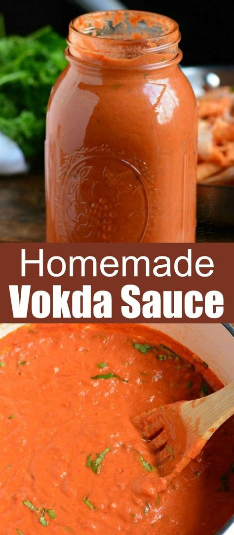 Essen, Employee Food Ideas, Diy Vodka Sauce, Creamy Tomato Sauce Recipe, Tomato Sauce Homemade, Homemade Vodka, Chicken Reciepes, Homemade Vodka Sauce, Vodka Sauce Recipe