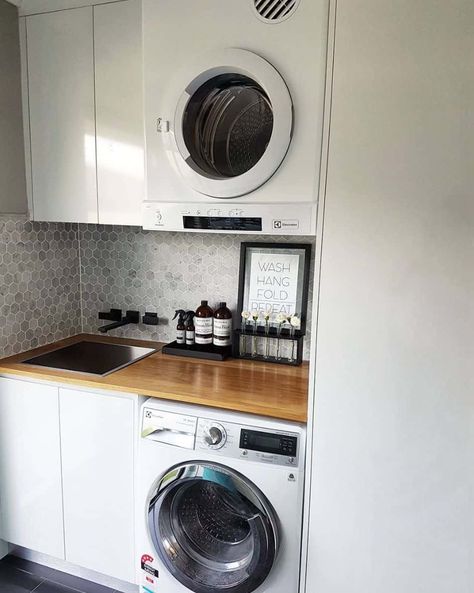 15 small laundry room organizing ideas you'll love loads | Livabl Euro Laundry, Laundry Reno, Laundry Cupboard, Laundry Room Organization Storage, Laundry Room Storage Shelves, House Colour, Small Laundry Room Organization, Modern Laundry, Room Storage Diy