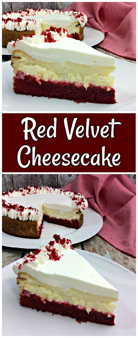 Fancy Deserts, Velvet Cheesecake, Red Velvet Cheesecake, Bake Goods, Delicious Deserts, Dessert Aux Fruits, Oreo Dessert, Incredible Recipes, Yummy Sweets