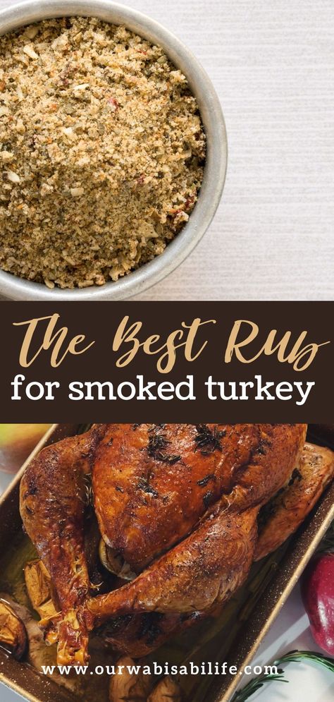 Get ready to make your taste buds dance with the Best Rub for Smoked Thanksgiving Turkey. This rub is the easiest way to enhance the deliciousness of your smoked turkey. View this simple and delicious recipe at ourwabisabilife.com Seasoning For Smoked Turkey, Rub For Turkey Thanksgiving, Butter Rub For Turkey, Turkey Dry Rub Recipes Thanksgiving, Smoked Turkey Thanksgiving, Rub For Smoked Turkey, Smoked Turkey Seasoning Rub Thanksgiving, Savory Turkey Rub, Dry Rub For Smoked Turkey