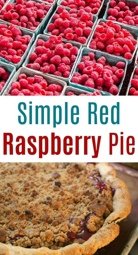 Red Raspberry Pie Recipes, Red Raspberry Desserts, Red Raspberry Recipes, Red Raspberry Pie, Pie Raspberry, Raspberry Recipe, Raspberry Pie Recipe, Summer Pie Recipes, Easy Strawberry Pie