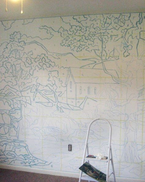 Topography Painting, Wall Murals Painted Diy, Wall Murals Diy, Diy Mural, Pablo Picasso Paintings, Turquoise Painting, Number Wall, Bedroom Murals, Picasso Paintings