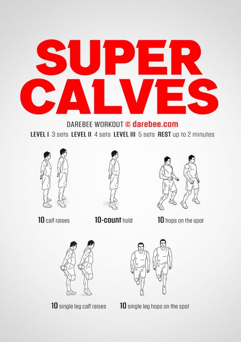 Super Calves Workout Best Calves Workout, At Home Calves Workout, Calves Workout Smaller, Calve Exercises, Build Calf Muscles, Small Calf Workout, Calves Workout At Home, Calf Workout At Home, Calf Workouts For Women