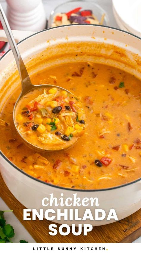 Chicken Soup Enchiladas, Chicken Cheese Enchilada Soup, Chicken Enchilada Tortilla Soup, Good Chicken Soup Recipes, Healthy Soup Recipes Chicken, Soups Recipes Chicken, Soup Enchilada, Quesadilla Soup Recipes, Soup Half And Half