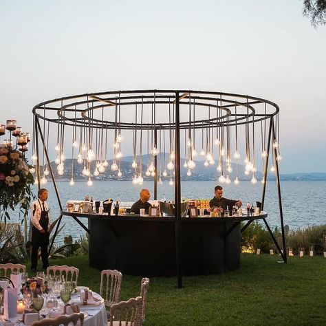 Statement Wedding Bars Real Weddings Event Bar, Outdoor Restaurant, Wedding Bar, Outdoor Bar, Event Styling, Two People, Event Venues, Garden Wedding, Future Wedding