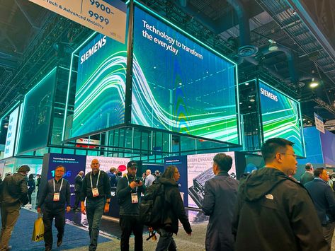 CES 2024: Scenes, Stories and Showstopping Booths from Vegas Tech Booth Design, Tech Booth, Water Projection, Floor Signage, Booth Design Exhibition, Booth Lighting, Creative Booths, Event Booth Design, Photo Booth Design