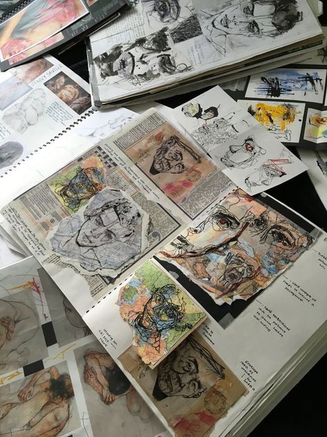 Full Sketchbook, Heaven Aesthetic, Literature Aesthetic, Kunstjournal Inspiration, Widget Aesthetic, Sketchbook Layout, Journal D'art, Architectural Presentation, Gcse Art Sketchbook