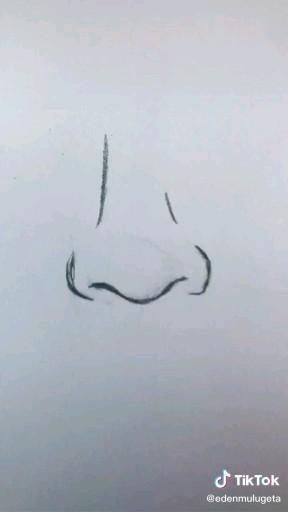 Easy Nose Drawing Step By Step, How Do You Draw A Nose, Nose Toturial, How To Sketch A Nose, How To Draw A Nose Step By Step, Simple Nose Drawing, Human Drawing Base, Easy Nose Drawing, How To Draw A Mouth