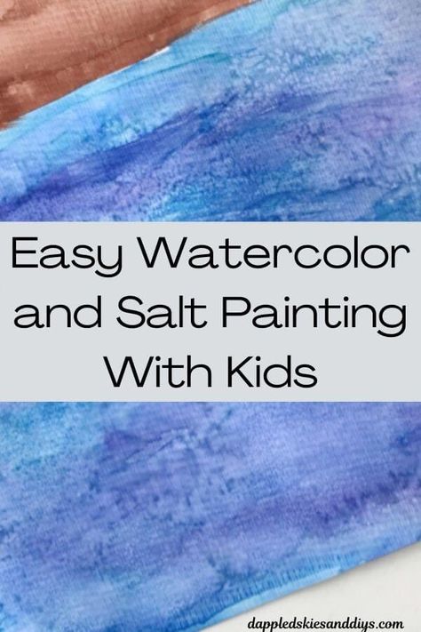 Paint And Salt Art, Salt Water Painting For Kids, Salt Map Project For Kids, Colored Salt Art, Water Colour Salt Painting, Preschool Watercolor Activities, Salt Water Coloring, Water Color Paint Craft For Kids, Painting With Salt And Watercolor