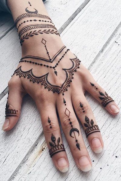 25 Cool Hand Tattoos For Those Who Love Ink - The Trend Spotter Tato Grunge, Henne Tattoo, Inai Pengantin, Tattoo Design For Hand, Body Tattoo Design, Henna Inspired Tattoos, Tato Henna, Foot Henna, Henna Tattoo Hand