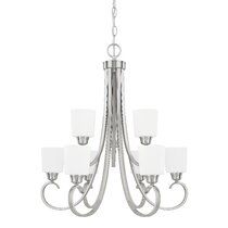 Chandeliers | Up to 80% Off Through 08/10 | Wayfair Capital Lighting, Traditional Chandelier, Chandelier For Sale, Lighting Store, Light Chandelier, Soft White, Light Shades, White Glass, Brushed Nickel