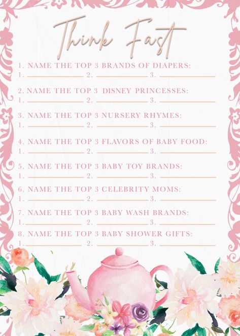 Baby shower girl diy