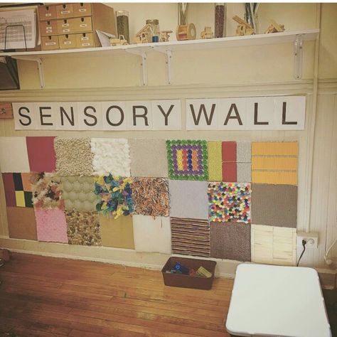 Brooklynhaydee photo Preschool Theme Room Ideas, Sensory Room Kindergarten, Sensory Wall Preschool, Sensory Area Preschool, Sensory Wall Ideas Classroom Diy, Sensory Wall Classroom, Baby Room Nursery Ideas Eyfs, Adult Day Care Center Ideas, Aba Therapy Room Ideas