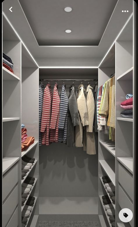 Narrow Closet Design, Small Master Closet, Dressing Room Closet, Dream Closet Design, Walk In Closet Design, Closet Design Layout, Luxury Closets Design, Closet Renovation, Wardrobe Interior Design