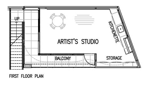 Artist’s Studio / Chan Architecture Artist In Residence Architecture, House Plans With Artist Studio, Art Studio Plan Architecture, Small Home Studio Ideas, Artist Home Studio Ideas, Art Studio Layout Floor Plans, Artist Residence Architecture, Photography Studio Design Ideas, Artist House Architecture