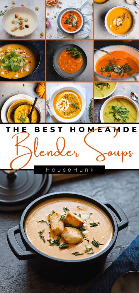 Looking for quick and healthy meal options? Look no further than these 15 blender soup recipes! From Creamy Cucumber to Vitamix Tomato, these soups are easy to make and perfect for any occasion. Plus, with options for vegan, vegetarian, gluten-free, and low-carb diets, there's something here for everyone! Blender Soup Recipes, Healthy Meals Vegan, Puree Soup Recipes, Blended Soup Recipes, Vitamix Soup Recipes, Blender Soups, 7 Day Cabbage Soup Diet, Liquid Diet Recipes, Blender Soup