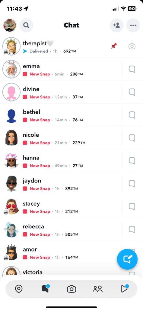 Organisation, Snapchat Names For Friends List, Snapchat Organization Names, Snap Notification, Lots Of Notifications, Snapchat Recents List, Snap Recents, Snapchat Recents, Friend Emojis Snapchat Ideas