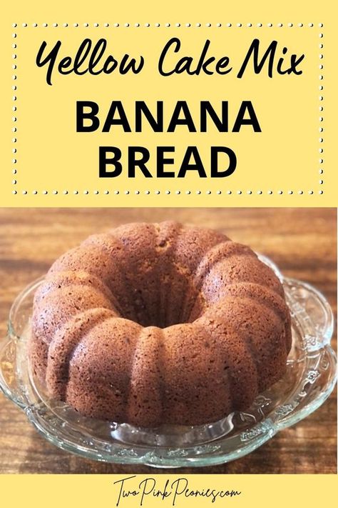 Banana Bread In Bundt Pan, Cake Mix Banana Bread, Banana Cake Recipe Easy, Banana Bundt Cake, Banana Bundt, Recipes Using Cake Mix, Banana Bread Cake, Boxed Cake Mixes Recipes, Banana Nut Bread Recipe