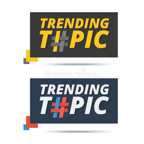 Trending topic banner with hashtag sign. Vector web icon design stock illustration Social Media Illustration, Media Illustration, Hashtag Sign, Trending Topic, Blue Abstract Art, Web Icons, Trending Topics, Icon Design, Stock Illustration